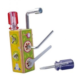 Toyvian 1 Ensemble Serrer Les Jouets en Bois Jouet pour Enfants Jouets pour Enfants Ensemble De Jeu pour Enfants Jouet À Écro