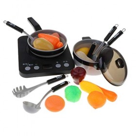 Backbayia Batterie de Cuisine Eux de Simulation Jouets pour Enfant Jeu de Rôle