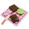 Backbayia Gâteau Coupe en Bois Jeu Clip Enfants Jouets de Simulation Cadeau Noël Enfant