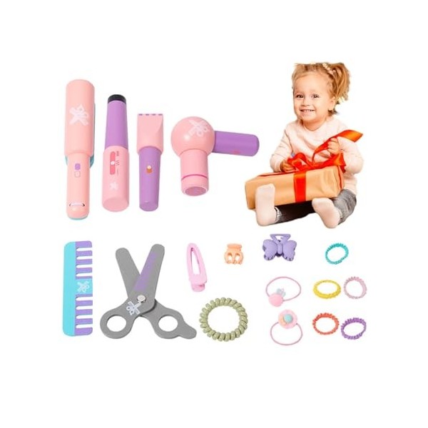 Teeltiao Jouet de Simulation de Salon de Coiffure | Jouets de Jeu de Simulation de Coiffure pour Petites Filles | Jouets de p