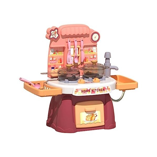 F Fityle Ensemble de Cuisine pour Enfants Jouets de Cuisine avec Accessoires de Batterie de Cuisine Éducation précoce Ensembl