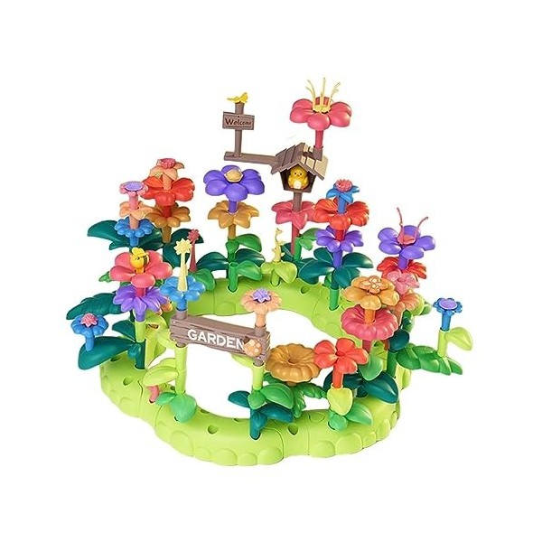 Colcolo Ensemble de Jeu de Blocs de Fleurs En Croissance, Jouet de Construction de, Ensemble de Jeu de Simulation de Jardinag