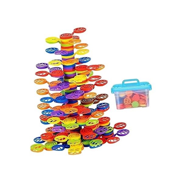 Perfeclan Jouets Montessori, blocs de construction empilables, activités dapprentissage préscolaire, jeux dempilage, jouets