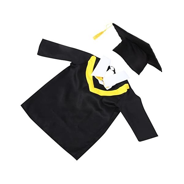TOYANDONA 1 Jeu Robe De Graduation Casquette Et Robes pour Le Préscolaire Pompon De Casquette pour Enfants Ensemble De Pompon