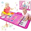 HappyGoLucky Cadeau Bebe Enfant 1 2 3 Ans, Tapis Musical Bébé Jeux Jouet Bebe 1 an Jouet Enfant 1 2 3 Ans Cadeau Fille 1 2 3 