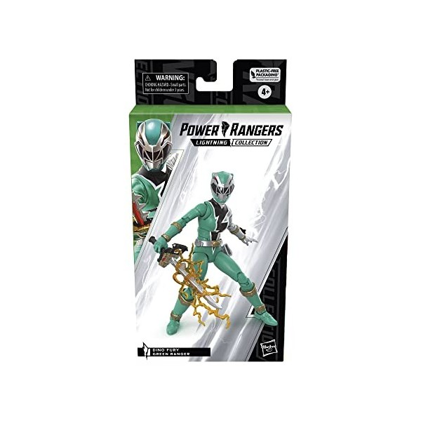 Power Rangers Lightning Collection, Figurine Ranger Vert Dino Fury de 15 cm