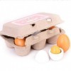 Oeufs en bois pour enfants, jouet éducatif de jeu dimitation préscolaire pour enfants, oeufs 6pcs