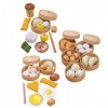 TOYANDONA 3 Ensembles Jeu Ensemble en Plastique Jouer Cuisine Ensemble Chinois Aliments Ouest Coffret Enfants Jouer à Faire S