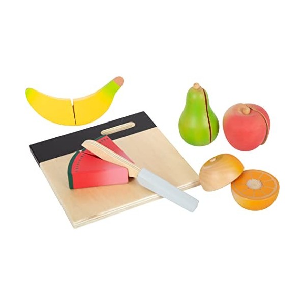 Small Foot Set de Fruits à découper Fresh en Bois, Accessoires de Cuisine et de Magasin, Jeux de rôle dès 3 Ans, 12330 Jouets