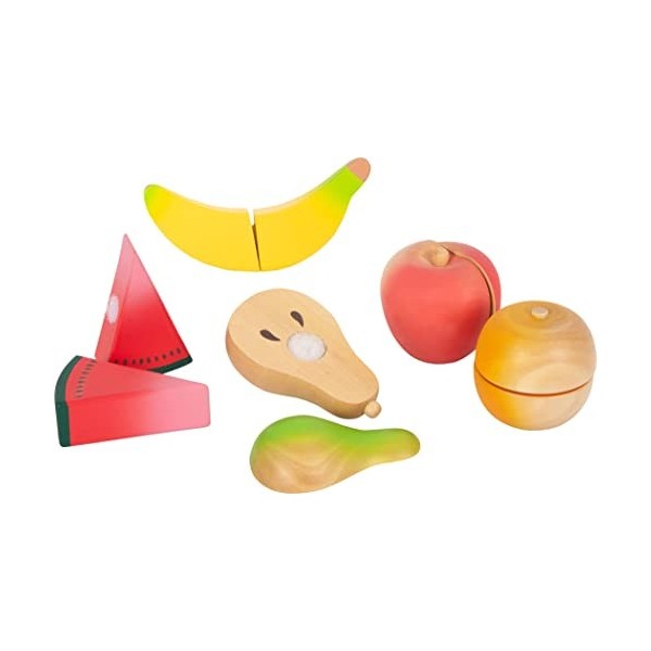 Small Foot Set de Fruits à découper Fresh en Bois, Accessoires de Cuisine et de Magasin, Jeux de rôle dès 3 Ans, 12330 Jouets