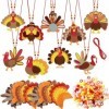 Otuuz 18 Pièces Artisanat de Collier de Dinde de Thanksgiving pour Enfants Faire Dinde DIY Jeux de Bricolage Reconnaissants d