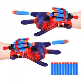 Lanceur de héros, Gant de Lanceur, 2 jouets lanceurs, Jouet de Poignet, Poignet lanceur de toile, Jouets éducatifs drôles pou