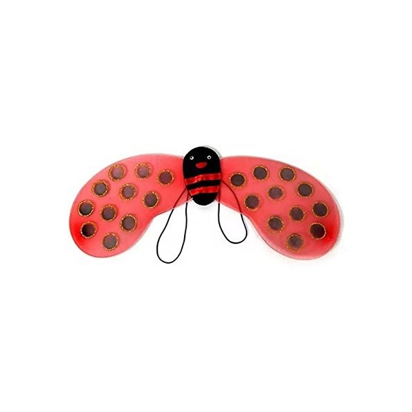 UCKriito 4 pièces Costume de Coccinelle pour Enfant Filles, Ailes, Baguette, Serre-tête et Jupe, pour Carnaval Jeu de Rôle