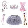 Qingzhuan Princesse Dress up Set, Costume Princesse fille Costume Petite fille Cosplay jeu set
