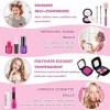 FancyWhoop Maquillage Enfant Jouet Fille 22pcs Lavable Kids Makeup Set avec Coffrets Prétend Jouer Kit avec Sac Cosmétique, C