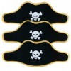 Liontouch Chapeau de pirate - Lot de 3 - Capitaine à rayures rouges - Jouet de jeu de rôle pour enfants et tout-petits avec m