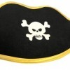 Liontouch Chapeau de pirate - Lot de 3 - Capitaine à rayures rouges - Jouet de jeu de rôle pour enfants et tout-petits avec m