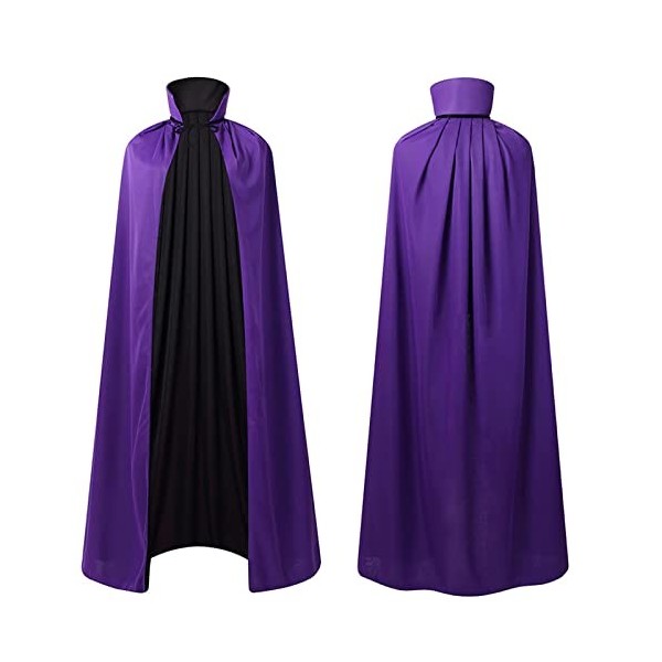 maxToonrain Cape réversible noire et jaune pour adultes et enfants, pour Pâques, Halloween, Noël, déguisement, vampire, sorci