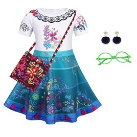 Berich Mirabel – Costume dEncanto pour filles – Déguisement pour enfants, Halloween, jeu de simulation, robes de personnage,