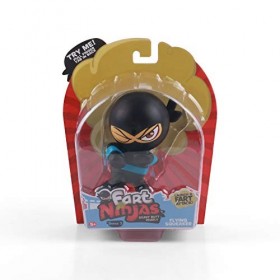 Gazillion- Fart Ninja Flying Squeaker 70541, Noir/Bleu, 9CM