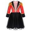 Alvivi Enfant Fille Déguisement Cirque Ringmaster Robe Cosplay Monsieur Loyal Justaucorps Costume Carnaval Halloween Festival