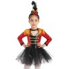 Alvivi Enfant Fille Déguisement Cirque Ringmaster Robe Cosplay Monsieur Loyal Justaucorps Costume Carnaval Halloween Festival