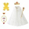 IBTOM CASTLE Cape Déguisement Enfant Fille Princesse,Tulle Dress Up Parti Noël Carnaval Halloween Cosplay Fête Anniversaire C