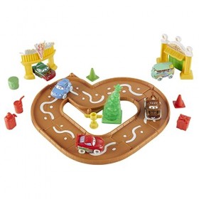 Disney Pixar Cars Calendrier de l’Avent Mini Racers avec 5 petites voitures, sections de piste et petits accessoires, 25 surp