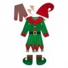 Runhomal Unisexe Enfant Costume dElfe de Noël Velours Déguisement Lutin Garçon Fille Déguisement Robin des Bois Cosplay Bonn