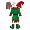 Runhomal Unisexe Enfant Costume dElfe de Noël Velours Déguisement Lutin Garçon Fille Déguisement Robin des Bois Cosplay Bonn