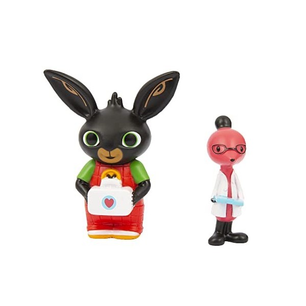 Bing Lot de 2 Mini Figurines Bing Doctor et Dottor Molly pour Les Mains des Plus Petits, Collection Tous pour Enfants à parti