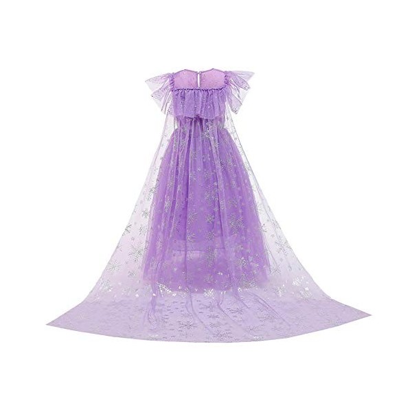 IBTOM CASTLE Déguisement Elsa Robe de Princesse Enfants Filles Anna Elsa Reine Déguisement Glace Neiges Costume et Accessoire