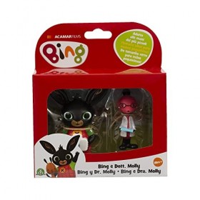 Bing Lot de 2 Mini Figurines Bing Doctor et Dottor Molly pour Les Mains des Plus Petits, Collection Tous pour Enfants à parti