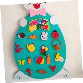 Toyvian 1Pc Enfant Artisanat Poussins Jouets Enfants Décor Bricolage Pâques Feutre Lapin Détachable Lapin Jeux Oeufs De Pâque
