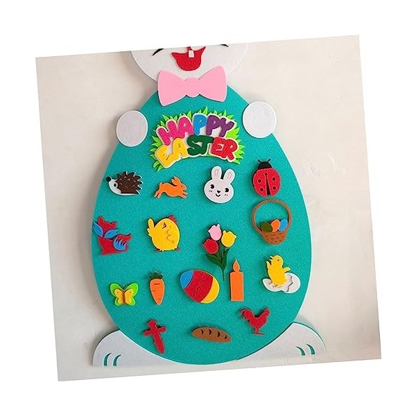 Toyvian 1Pc Enfant Artisanat Poussins Jouets Enfants Décor Bricolage Pâques Feutre Lapin Détachable Lapin Jeux Oeufs De Pâque