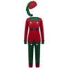 LiiYii Noël Unisexe Deguisement Lutin Enfant Vetement Costume de Noël Halloween Party Tenue Jeu de Rôle Santa Cosplay Elf Cha