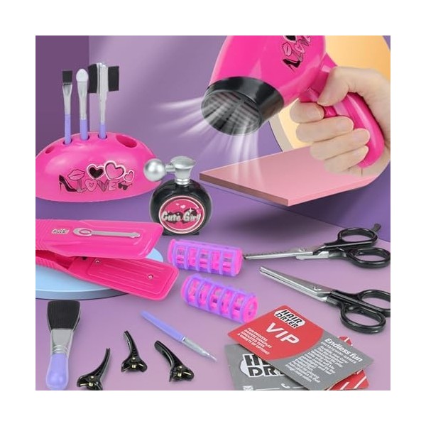 Chaies Jeu Salon beauté pour Filles - Jeu pour Salon Coiffure et beauté pour,Jouets multifonctionnels sûrs et résistants à la