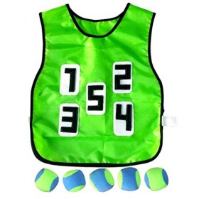 TOYANDONA 1 Set Gilets de Jeu Dodgeball Tag Set Sticky Ball Game Outdoor Throwing Target Game pour Les Enfants Beach Camping 
