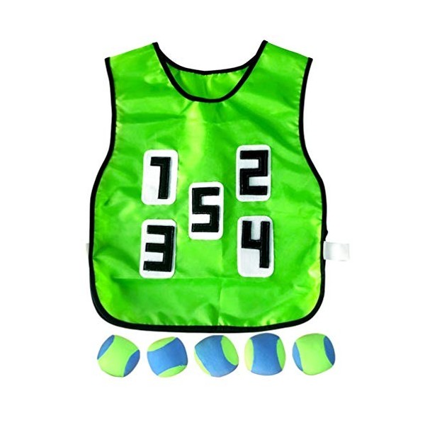 TOYANDONA 1 Set Gilets de Jeu Dodgeball Tag Set Sticky Ball Game Outdoor Throwing Target Game pour Les Enfants Beach Camping 