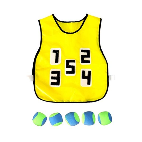 TOYANDONA 1 Set Gilets de Jeu Dodgeball Tag Set Sticky Ball Game Outdoor Throwing Target Game pour Les Enfants Beach Camping 