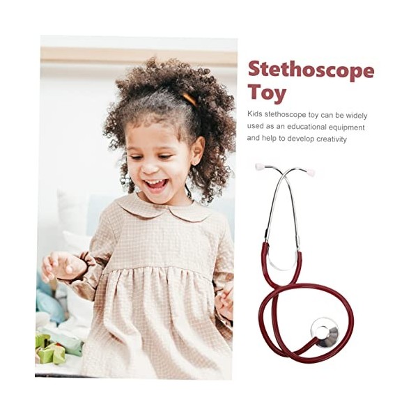 ibasenice 2 Pièces Accessoires De Robe Stéthoscope pour Bébé Jouets pour Enfants Soins Infirmiers Jeu De Simulation Stéthosco