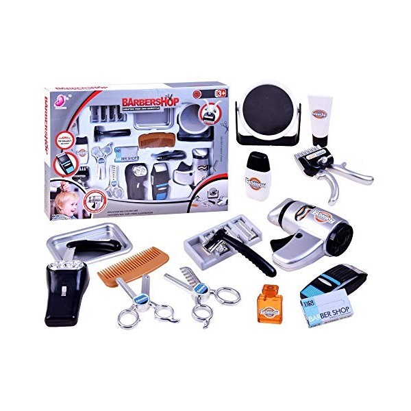 BSD Jeu dimitation - Barbershop Ensemble de Jeu - Hair Dresser Set avec Accessoires