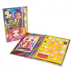Rainbow High Make Up Book, Livre avec Kit Maquillage Enfant pour Apprendre à se maquiller Le Visage, Les Yeux et Les Mains - 