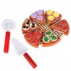 Backbayia Pizza Coupe Ensemble de Jeu DImitation pour Enfant Jeu de Rôle