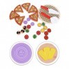 Backbayia Pizza Coupe Ensemble de Jeu DImitation pour Enfant Jeu de Rôle