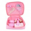 Jouets en Bois de Maquillage pour bébé Fille Ensemble Simulation en Bois Semblant Jouer cosmétiques kit Beauté Make Up Kit Pr