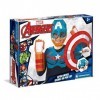 Clementoni- Captain America Le Masque fabriqué en Italie-kit de Loisir créatif, 4 Ans et Plus, 18610, Cranberry, 1