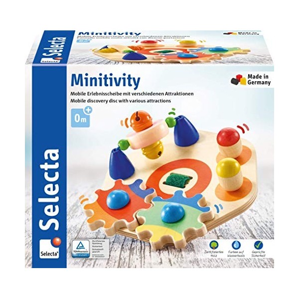 Selecta 62036 Minitivity, jeu de motricité, en bois, 14 cm