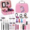 Zawaer Maquillage Enfant Fille, 29pcs Kit de Maquillage Enfant Fille, Lavable Coffret Maquillage Enfant Filles，Halloween, Bir