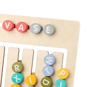MagiDeal Labyrinthe en bois, jeu dorthographe de lettres assorties, jeu de mots, jouets dapprentissage pour les tout-petits